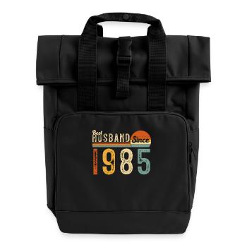 Best husband since 1985 - Roll Top Backpack with Two Handles - black - Front