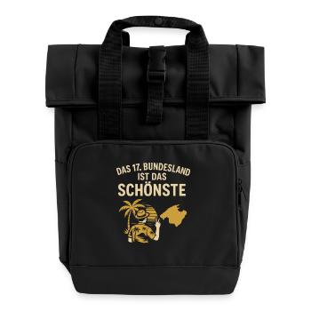 Mallorca – Das schönste Bundesland - Rolltop Rucksack mit zwei Griffen - Schwarz - Vorne