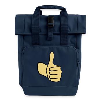 Daumen hoch! - Rolltop Rucksack mit zwei Griffen - Navy - Vorne
