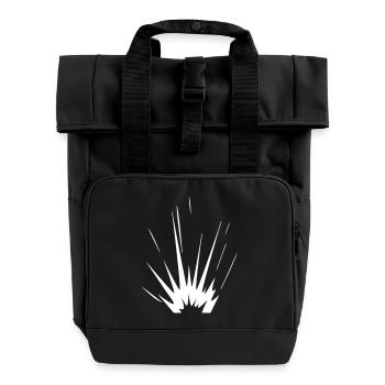Explosion (Vectorgraphic) - Rolltop Rucksack mit zwei Griffen - Schwarz - Vorne
