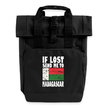 Drapeau de Madagascar - Sac à dos Roll Top à deux anses - noir - Devant