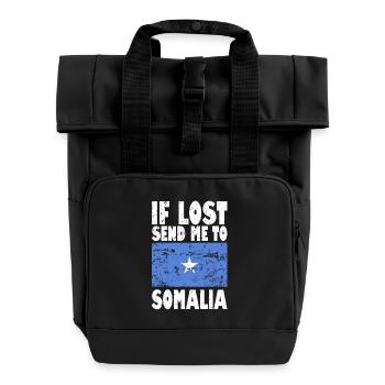 Drapeau de la Somalie - Sac à dos Roll Top à deux anses - noir - Devant