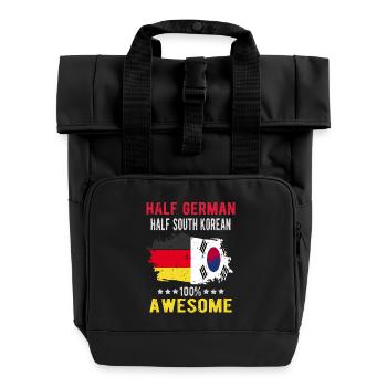 Moitié Allemand Moitié Sud-Coréens - Sac à dos Roll Top à deux anses - noir - Devant
