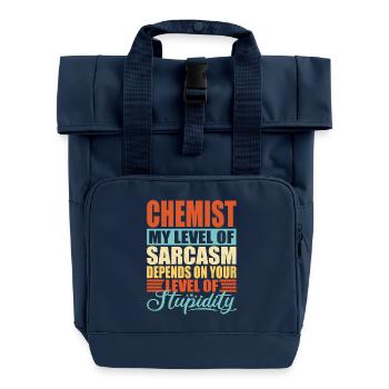 Sarcasme de chimiste Drôle de chimiste - Sac à dos Roll Top à deux anses - bleu marine - Devant