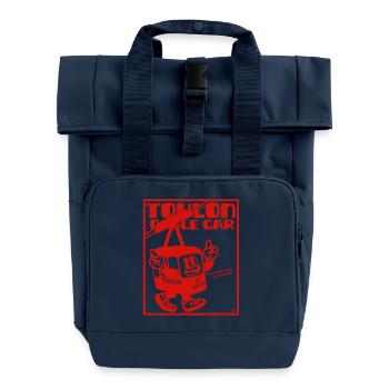 Toulon Provence France Mont Faron cable car - Roll Top Backpack with Two Handles - navy - Front