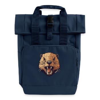 Wilder Biber - Rolltop Rucksack mit zwei Griffen - Navy - Vorne