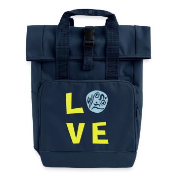 LOVE TRI 2c - Roll Top Backpack with Two Handles - navy - Front