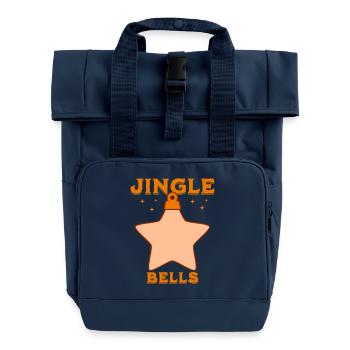 Weihnachts-Design Bells - Rolltop Rucksack mit zwei Griffen - Navy - Vorne