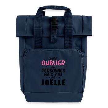 Femme Humour Cadeau Personnalisé BBF Prénom Joëlle - Sac à dos Roll Top à deux anses - bleu marine - Devant