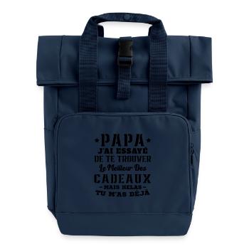 Daddy I tried to find you the best gift - Roll Top Backpack with Two Handles - navy - Front