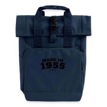 Fabriqué en 1955 - Sac à dos Roll Top à deux anses - bleu marine - Devant