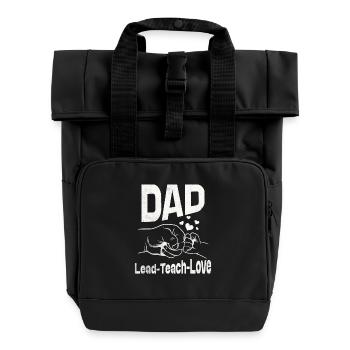 Papa Lead lehre Liebe - Rolltop Rucksack mit zwei Griffen - Schwarz - Vorne