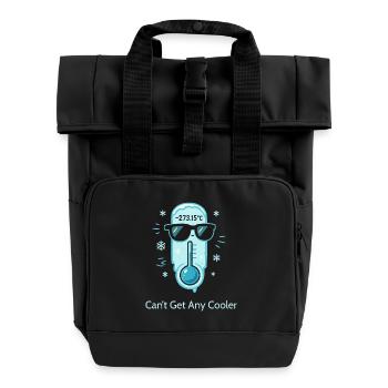 Absolute Zero — Can't Get Any Cooler - Roll Top Backpack with Two Handles - black - Front