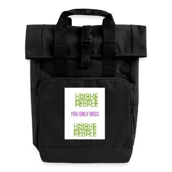 You only miss UNIQUE PEOPLE - Sac à dos Roll Top à deux anses - noir - Devant