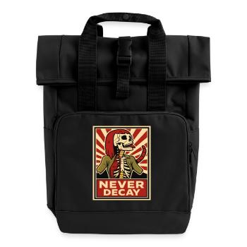 Never Decay Skelet Punk - Roll Top Backpack with Two Handles - black - Front
