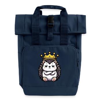 Igel Igelliebhaber Igelbesitzer Igelhalter Stachel - Rolltop Rucksack mit zwei Griffen - Navy - Vorne