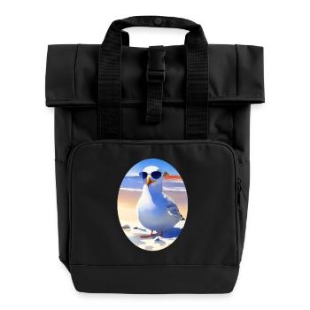 Mouette fraîche - Sac à dos Roll Top à deux anses - noir - Devant