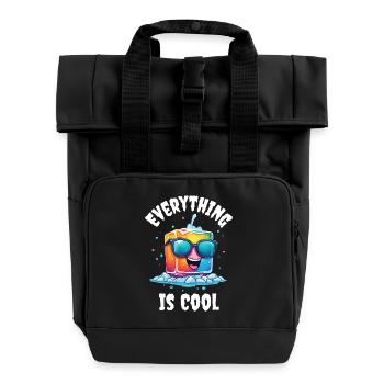 Tout est cool, design amusant pour les amateurs d’humour - Sac à dos Roll Top à deux anses - noir - Devant