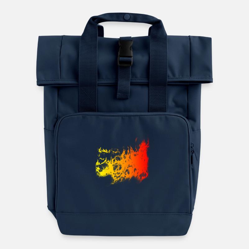 Feuer - Rolltop Rucksack mit zwei Griffen - Navy