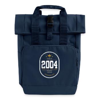 Hergestellt in 2004 Limited Edition Vintage - Rolltop Rucksack mit zwei Griffen - Navy - Vorne