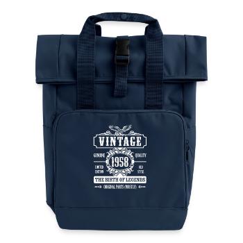 Millésime 1958 La naissance des légendes - Sac à dos Roll Top à deux anses - bleu marine - Devant