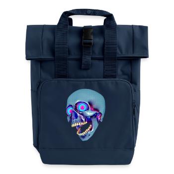 Dead Menace - Roll Top Backpack with Two Handles - navy - Front
