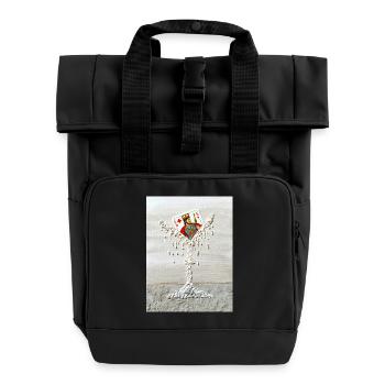König im Kelch - Rolltop Rucksack mit zwei Griffen - Schwarz - Vorne