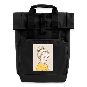 Blühende Unschuld - Rolltop Rucksack mit zwei Griffen - Schwarz - Vorne