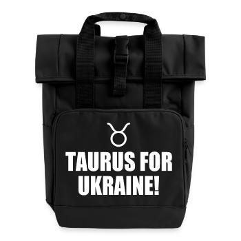 Taurus for Ukraine - Roll Top Backpack with Two Handles - black - Front
