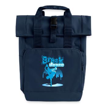 City breakdance - Roll Top Backpack with Two Handles - navy - Front