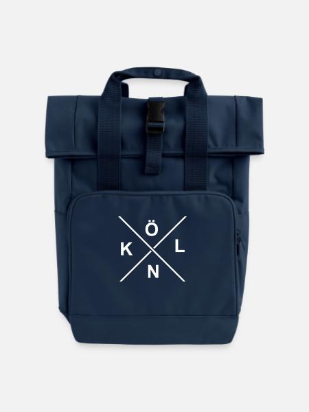Köln - Rolltop Rucksack mit zwei Griffen - Navy