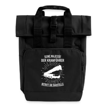 MAJESTÄT KRANFÜHRER - Rolltop Rucksack mit zwei Griffen - Schwarz - Vorne