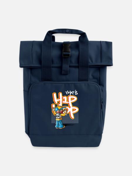 Das ist Hip-Hop - Rolltop Rucksack mit zwei Griffen - Navy