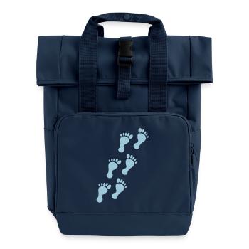 footprints - Sac à dos Roll Top à deux anses - bleu marine - Devant