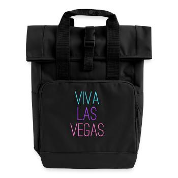 Las vegas - Rolltop Rucksack mit zwei Griffen - Schwarz - Vorne