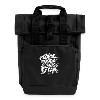 Humorvoll distanziert - Rolltop Rucksack mit zwei Griffen - Schwarz - Vorne