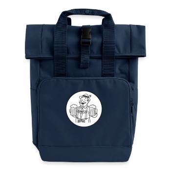 Mr Bier - Roll Top Backpack with Two Handles - navy - Front