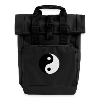 Ying und Yang - Roll Top Backpack with Two Handles - black - Front