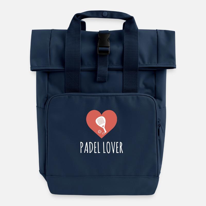 Padel-Liebhaber - Rolltop Rucksack mit zwei Griffen - Navy
