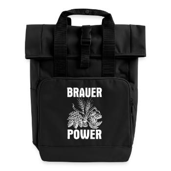 Brauer Power - Rolltop Rucksack mit zwei Griffen - Schwarz - Vorne
