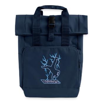 Electric breakdance - Roll Top Backpack with Two Handles - navy - Front