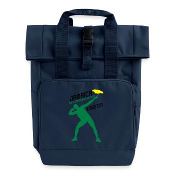 jamaica recordman kingston usain bolt - Sac à dos Roll Top à deux anses - bleu marine - Devant