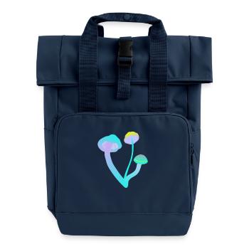 Three little mushrooms - Rolltop Rucksack mit zwei Griffen - Navy - Vorne