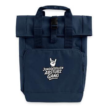 Junggesellen Absturz Crew Jga - Rolltop Rucksack mit zwei Griffen - Navy - Vorne