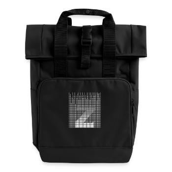 Letter Z, Monogram - Roll Top Backpack with Two Handles - black - Front