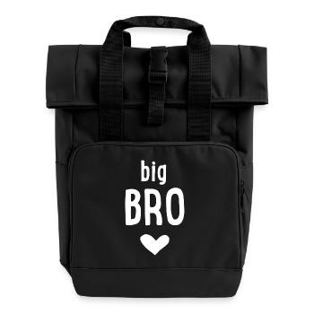Big Bro - Rolltop Rucksack mit zwei Griffen - Schwarz - Vorne