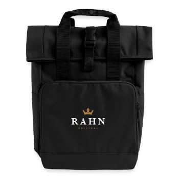 Rahn Original Familienlogo - Rolltop Rucksack mit zwei Griffen - Schwarz - Vorne
