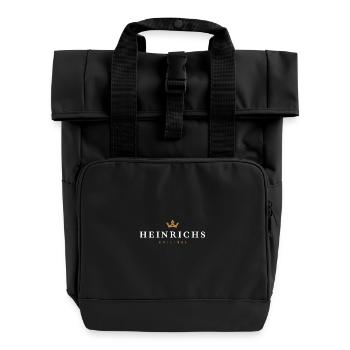 Logo original de la famille Heinrich - Sac à dos Roll Top à deux anses - noir - Devant