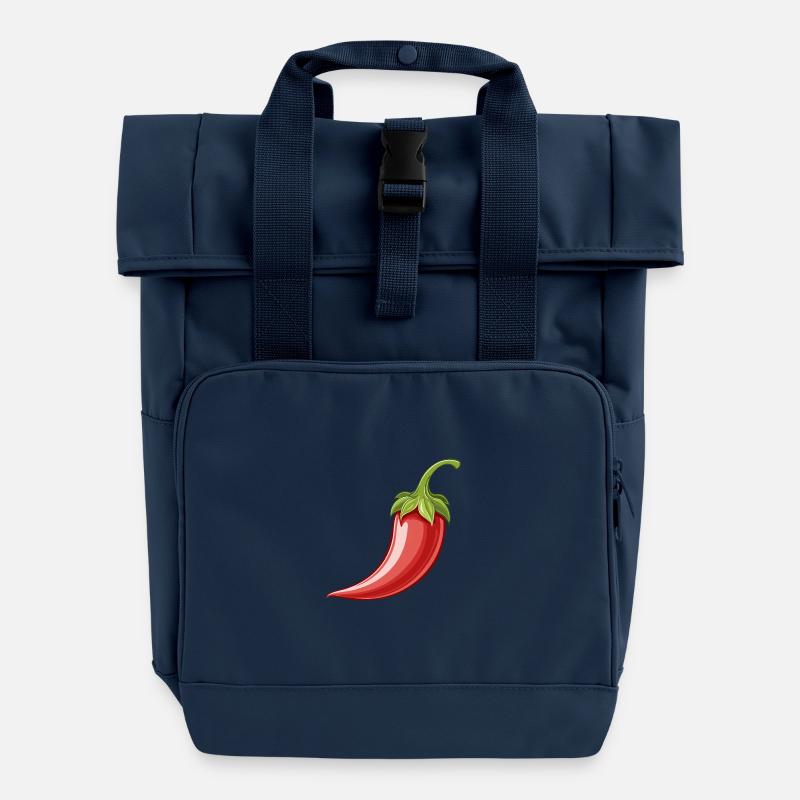 Chili - Roll Top Backpack with Two Handles - navy