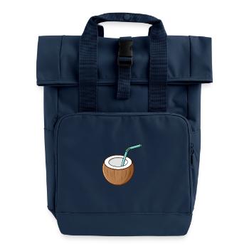 Kokosnuss - Rolltop Rucksack mit zwei Griffen - Navy - Vorne